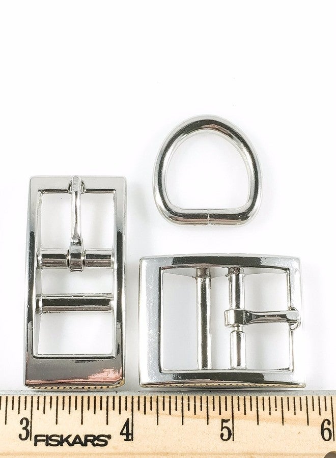 Dangerous Threads DOG Collar Buckles W Dee 3/4" Nickel Finish 12 Sets